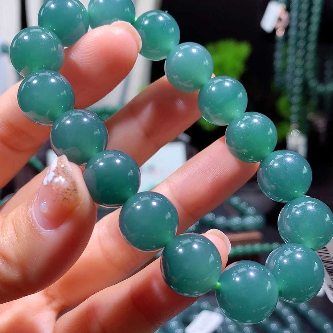 翡翠未镶嵌手链天然a货翡翠手串13mm