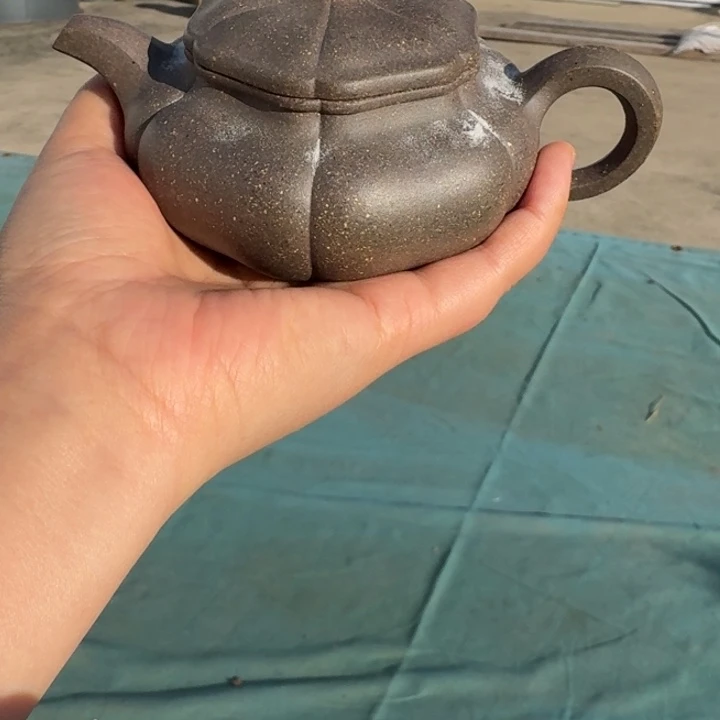 风***葵紫砂茶壶葵仿古底槽青共生矿