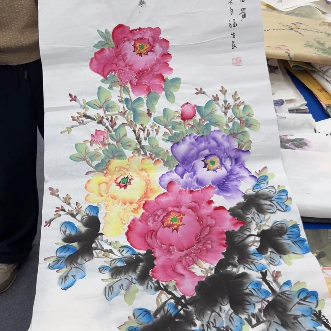 国画宣纸纯手绘字画