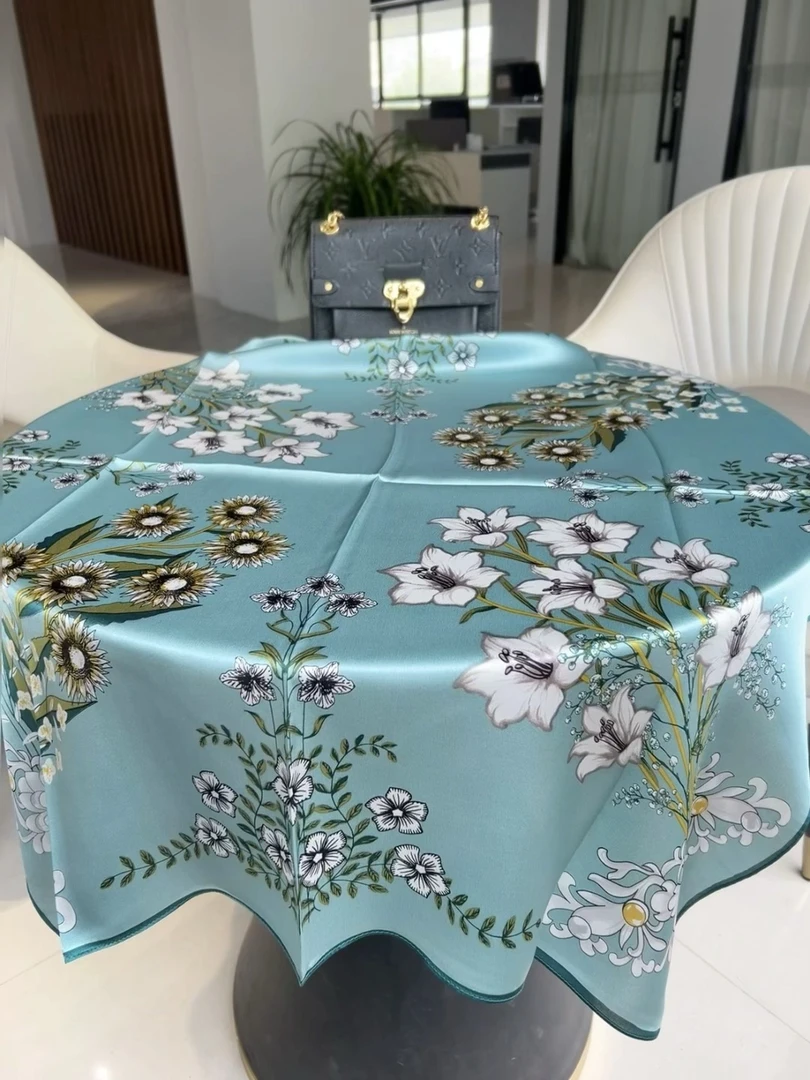 【汀兰叠韵】母亲节桑蚕丝丝巾礼盒围巾方巾装饰领巾90*90cm披肩