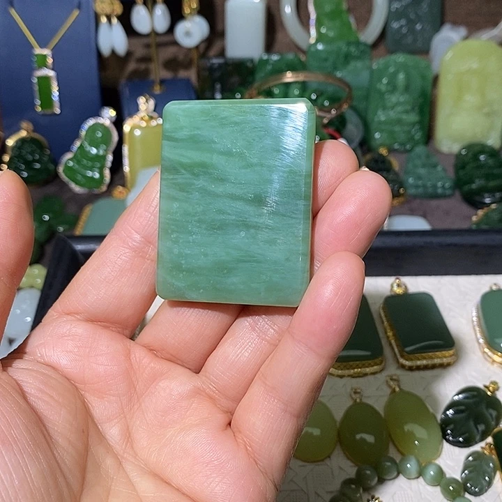 和田玉（碧玉）未镶嵌吊坠(不含链)