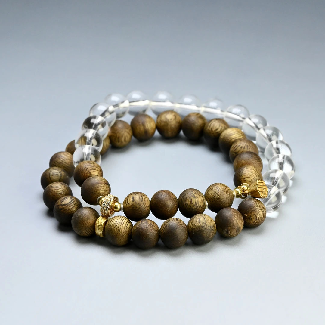 沉香【雪木禅心】天然奇楠沉香白水双圈国风设计-AD013【多样性发一】