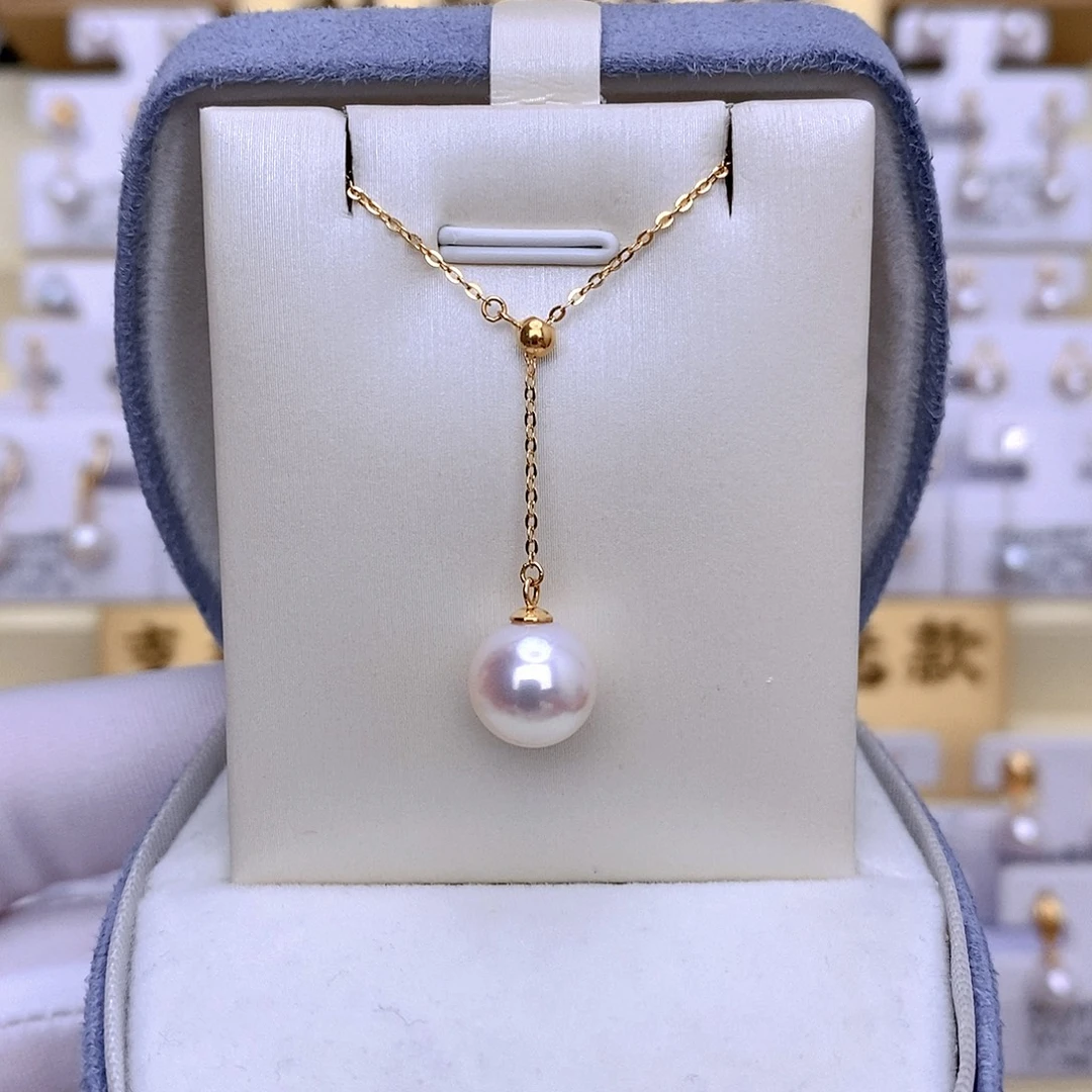 海水珍珠套链18K金镶嵌