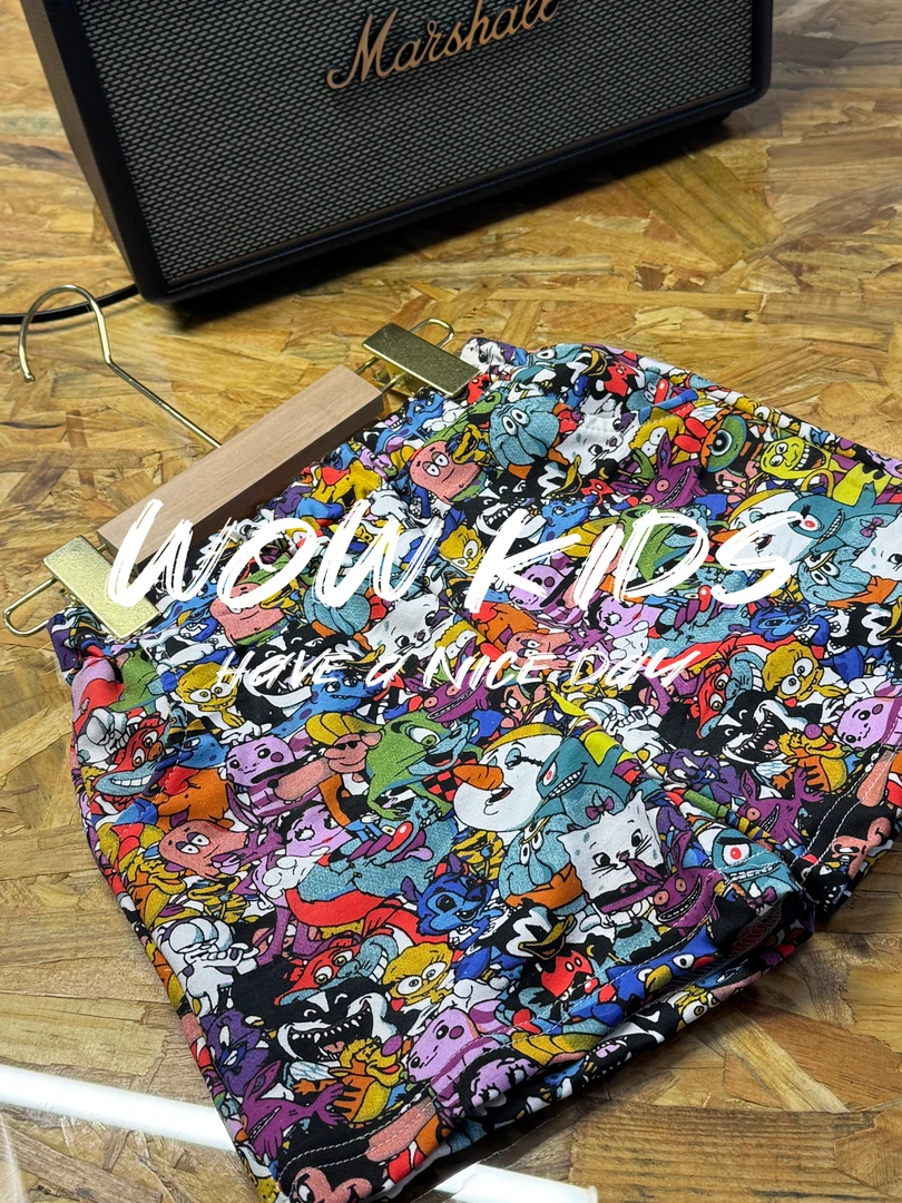 WOW KIDS【不是溜薄 也不是嘎厚】纯棉薄毛圈松紧腰短裤 介意慎拍！