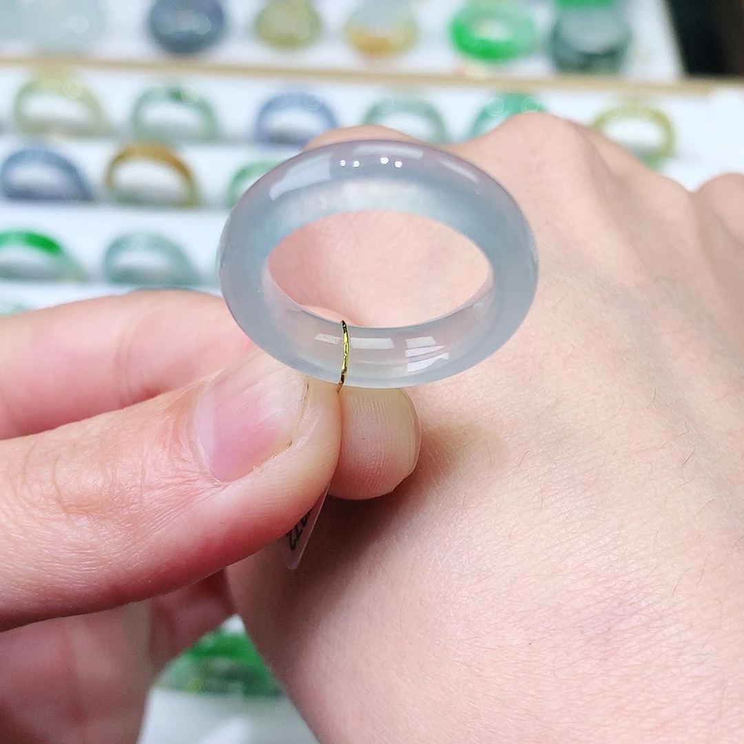 翡翠戒指未镶嵌14号冰种