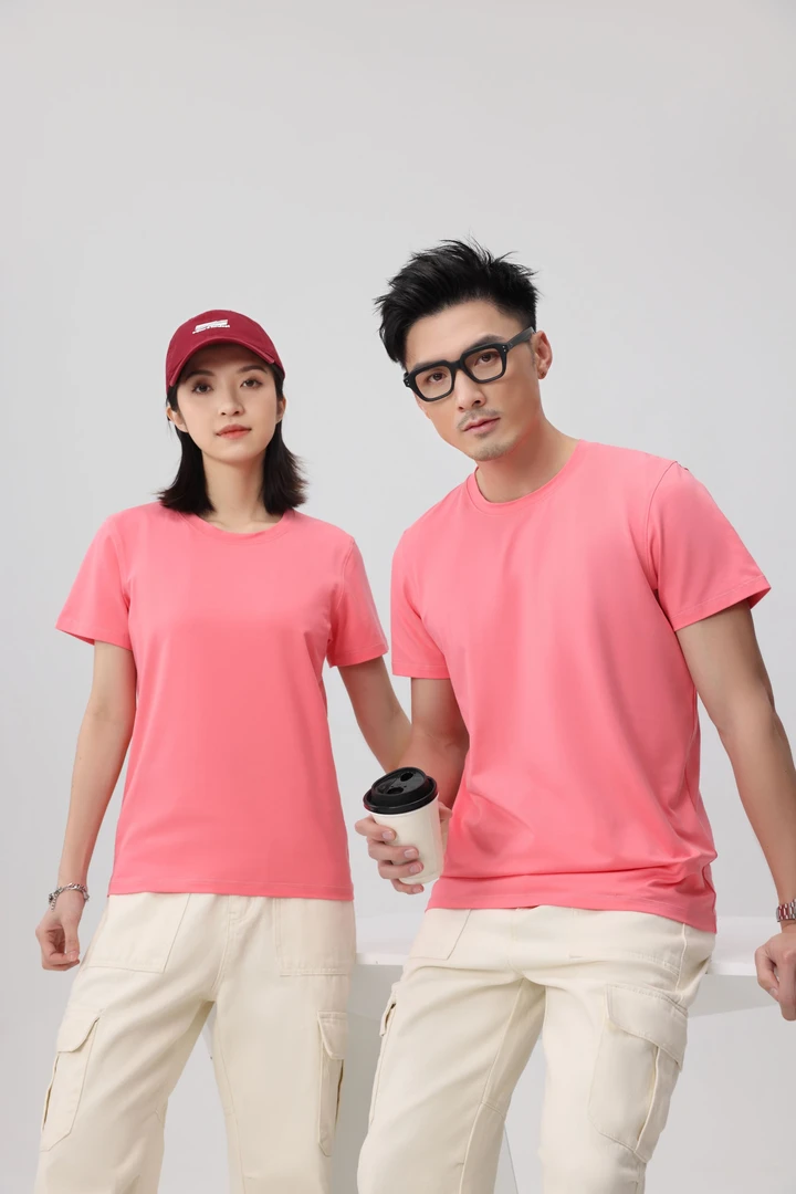 50支新疆长绒棉圆领三防T恤、防水、防油、防污渍潮流休闲时尚运动