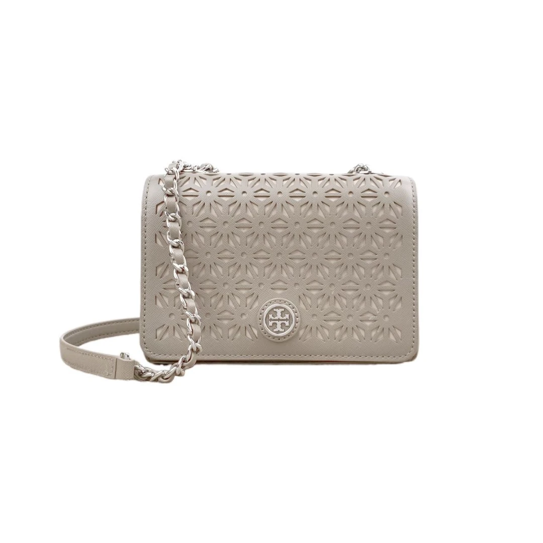 95新 TORY BURCH/汤丽柏琦 灰银链条的