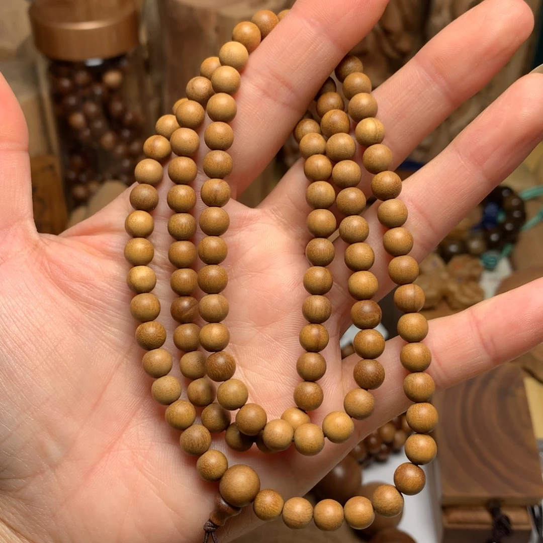 檀香木手串/手链老山檀香0.6多圈顺纹