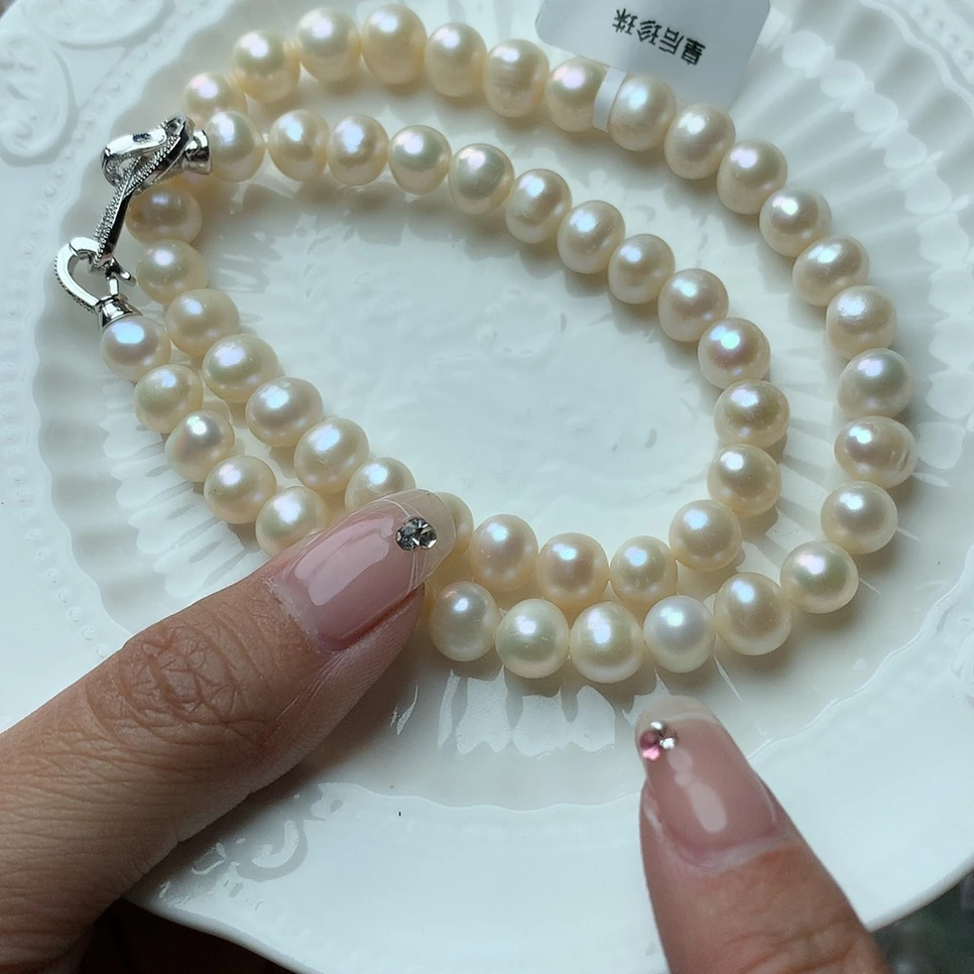 淡水珍珠8-9未镶嵌x31项链