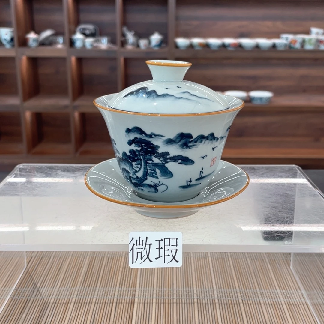 釉下彩纯手绘微瑕