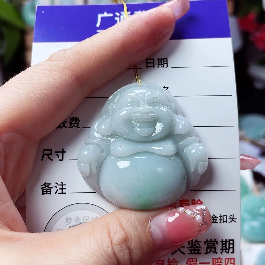 翡翠未镶嵌颈饰佛公10