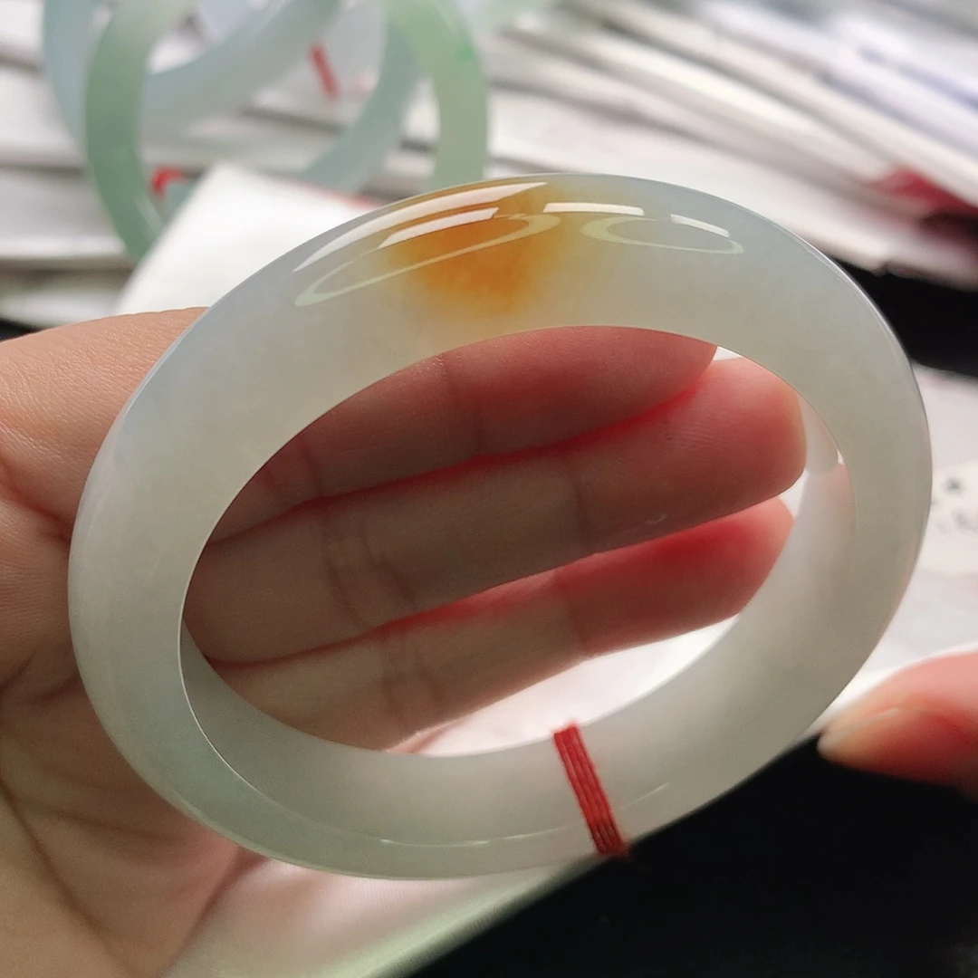 翡翠未镶嵌手镯缅甸55.56