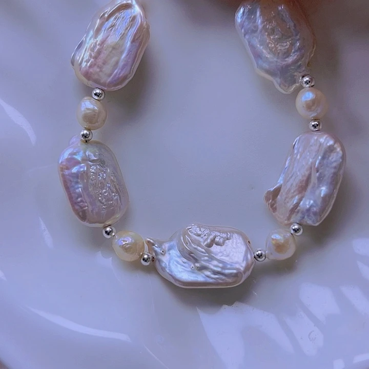 淡水珍珠手绳合金