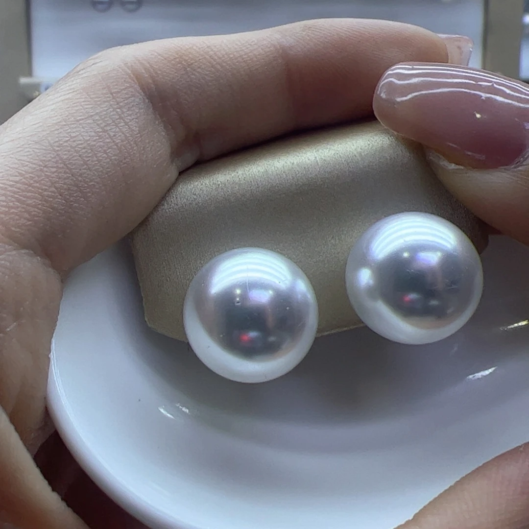 淡水珍珠耳饰银S925镶嵌