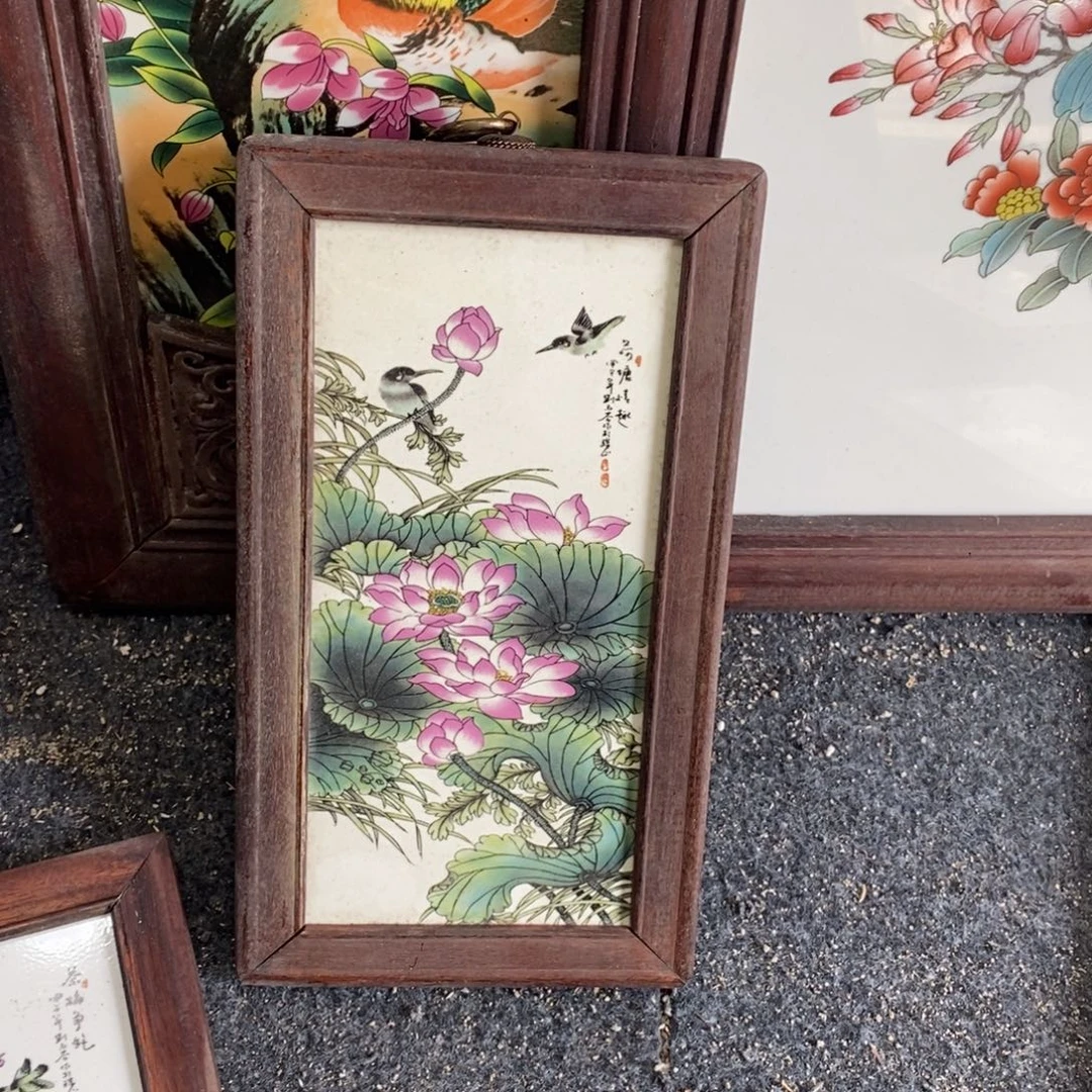 瓷28*16*1景德镇瓷板画柴窑烧制