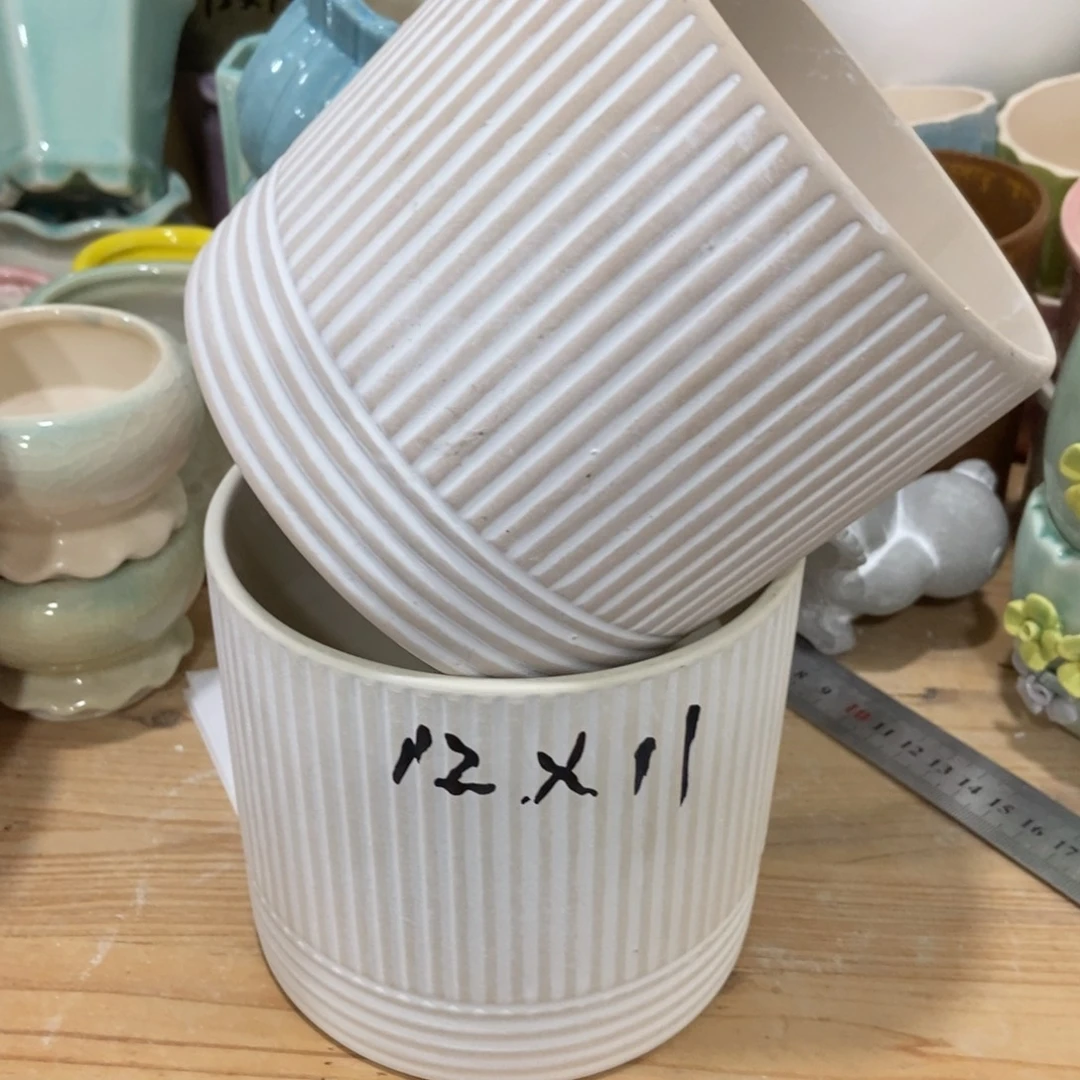 红陶高温陶瓷花盆