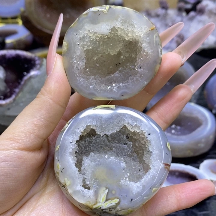 未镶嵌珠宝半成品水晶白晶盆