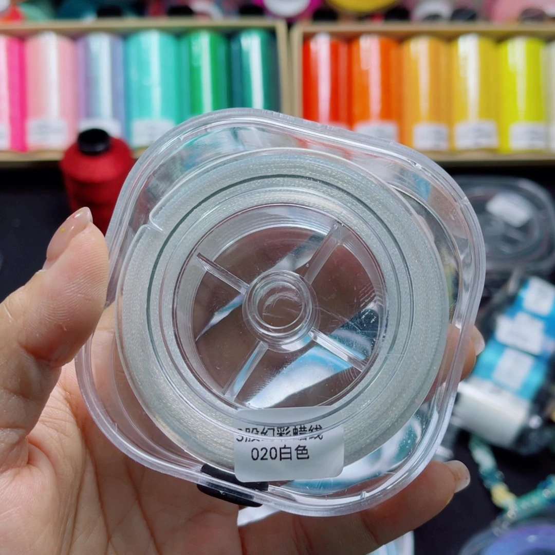 腈纶3股幻彩蜡防尘盒白色