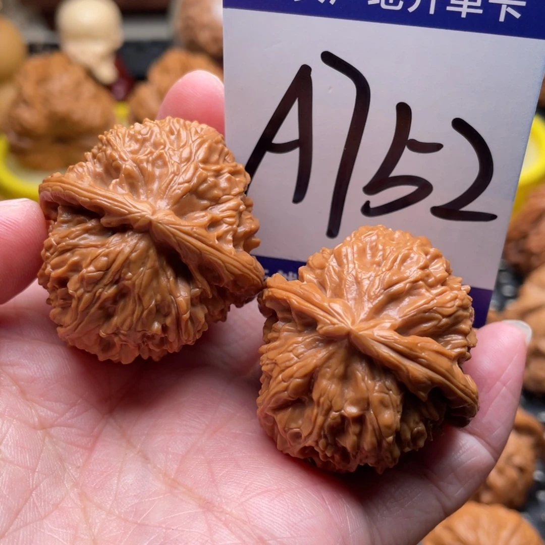 把件桃核白狮子36