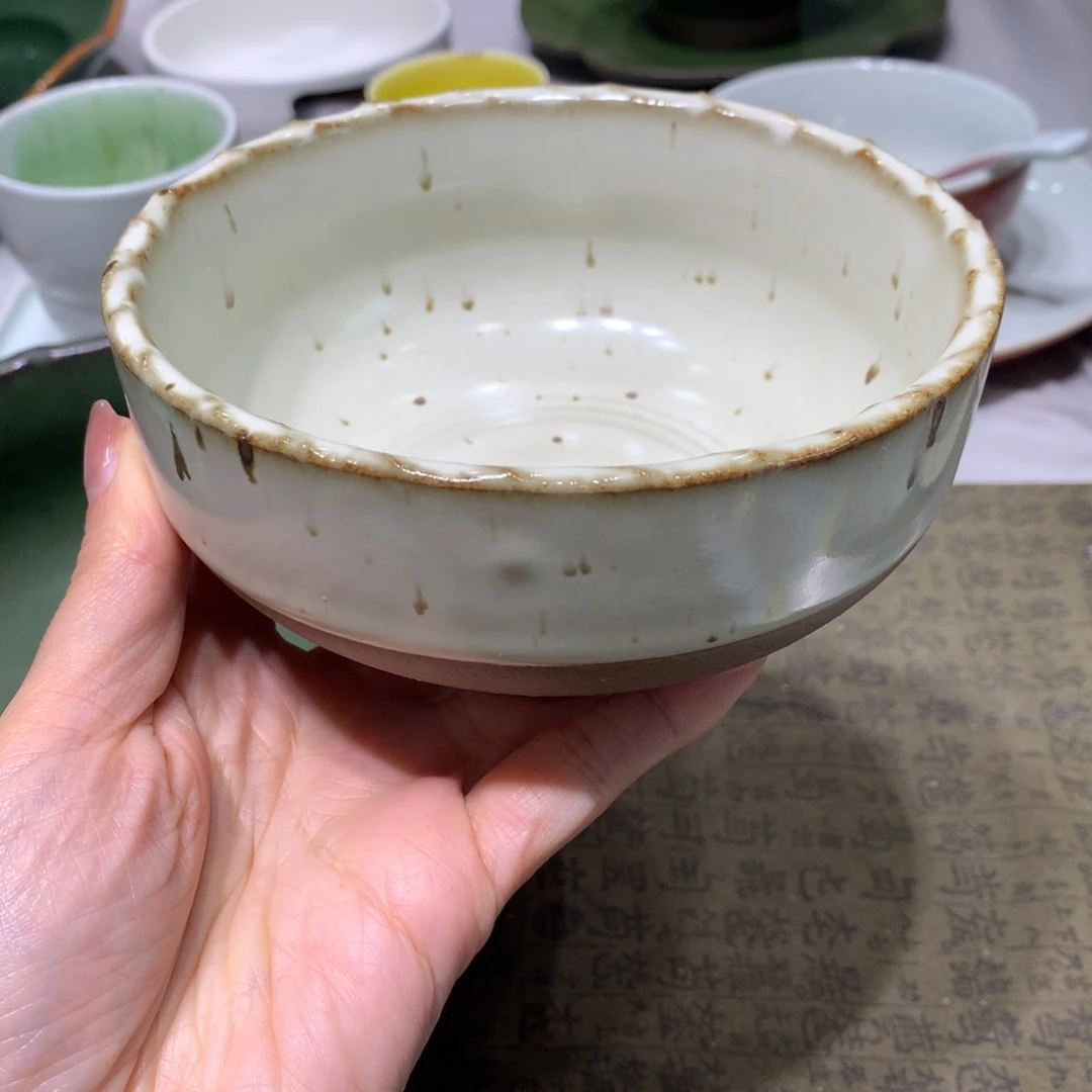 陶景德镇粗陶复古盘碗微瑕