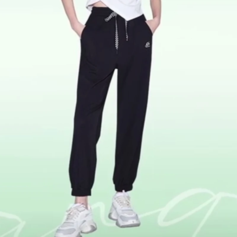 350178【贝系列】黑色束脚裤休闲裤033K01217