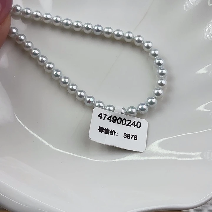 项链银S925镶嵌淡水珍珠