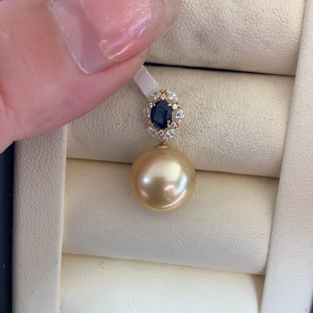 海水珍珠18K金镶嵌颈饰