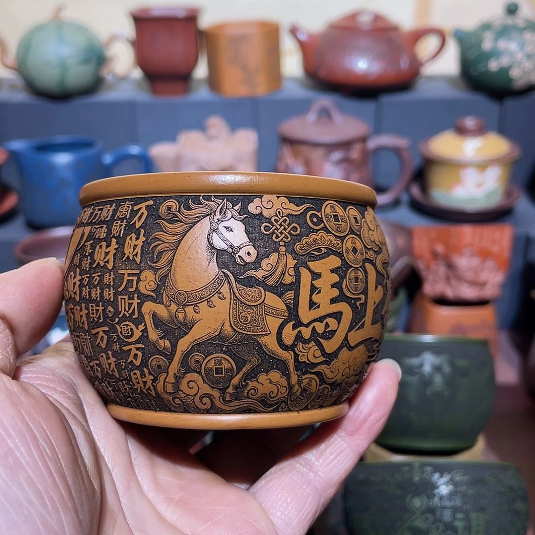 原矿紫砂手工主人杯