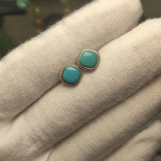 绿松石珠宝奇石银S925镶嵌