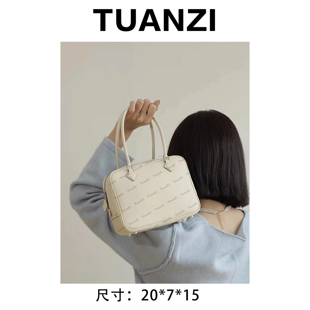 【高端玩家】XKY-6815-白色 新款头层牛皮单肩斜跨女包