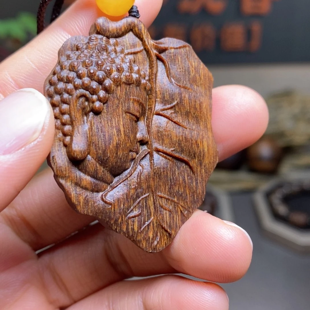 沉香木手串越南富森红土玉化吊坠