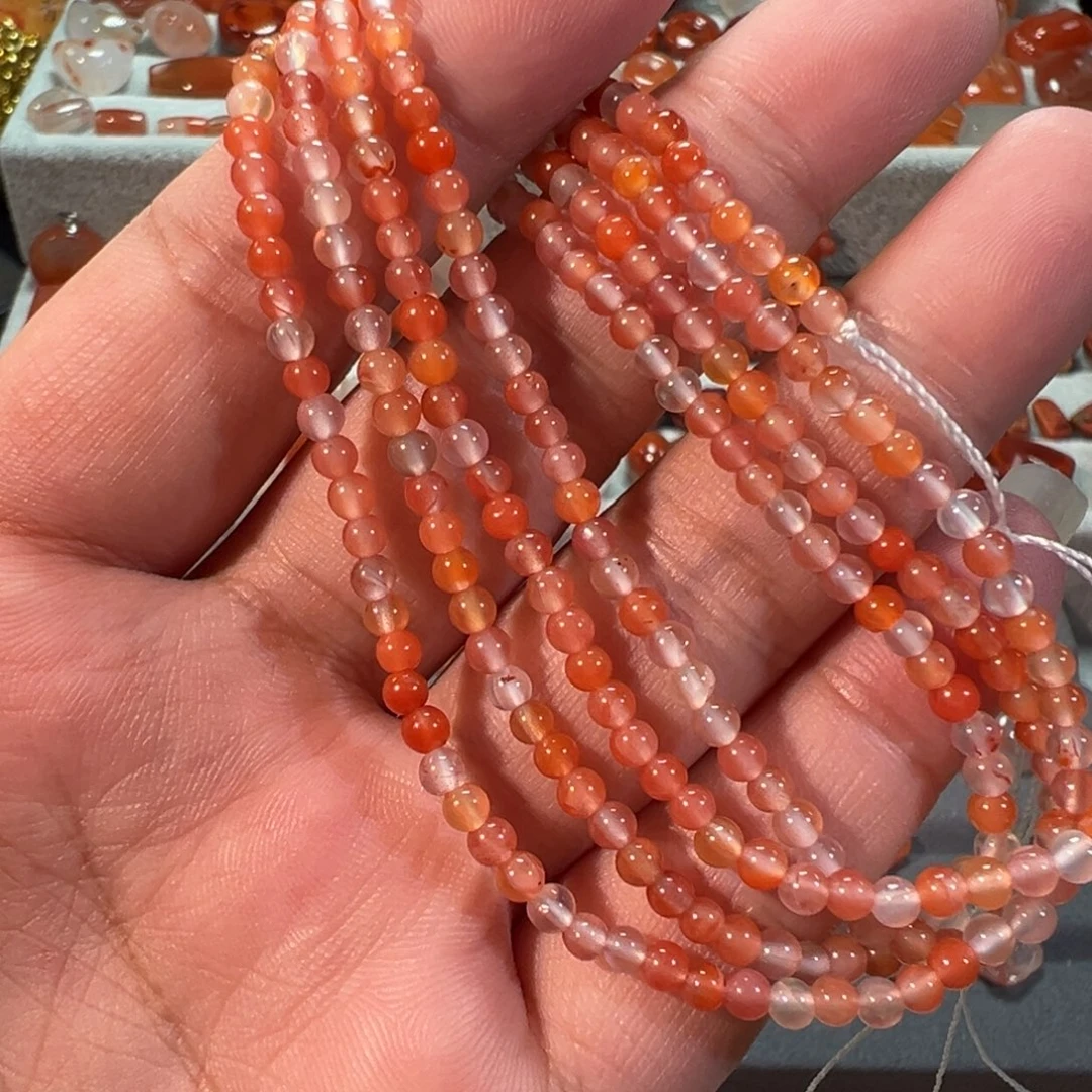 南红玛瑙川料未镶嵌3咪➕多圈手串