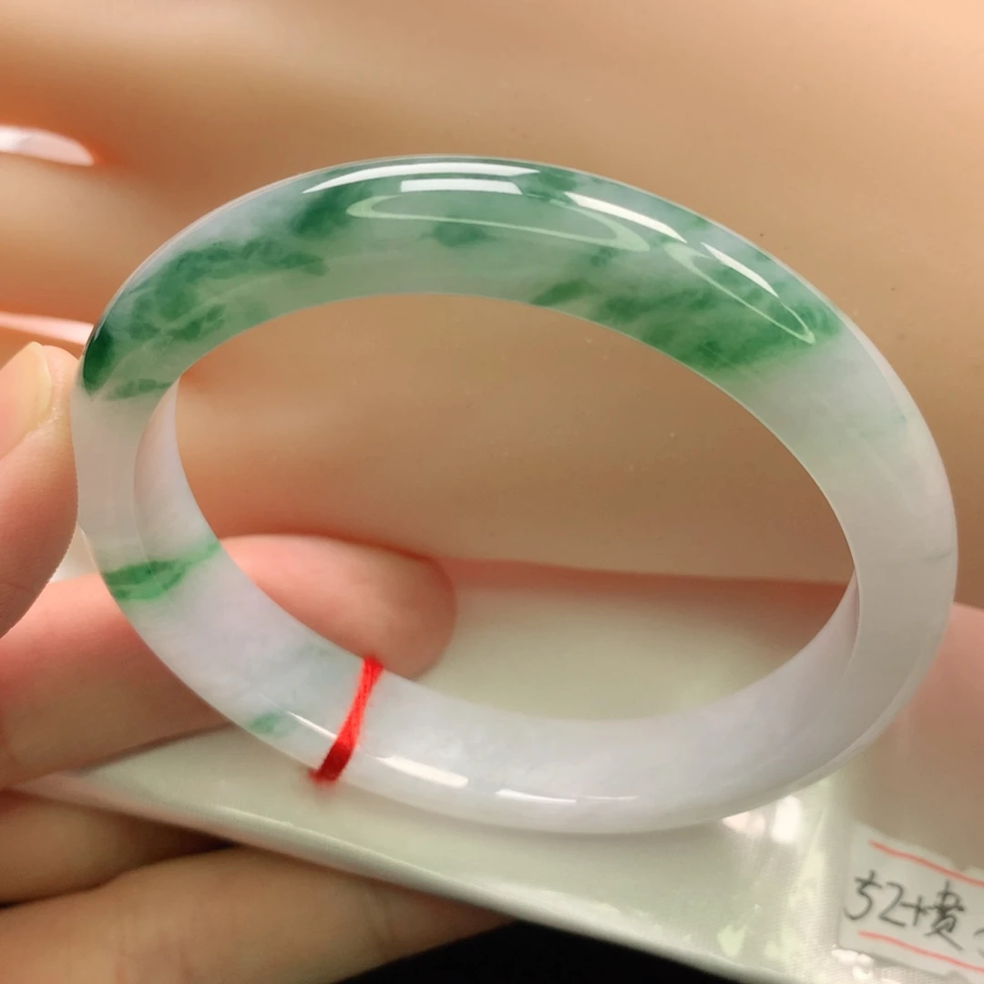 翡翠未镶嵌手镯贵妃53完美