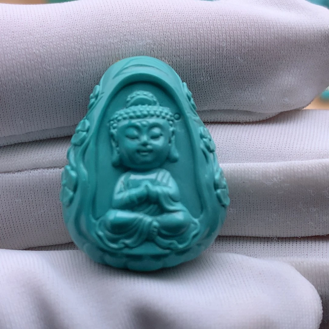 绿松石18K金镶嵌珠宝奇石