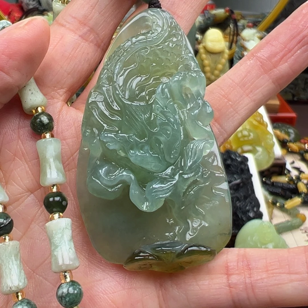 岫玉未镶嵌挂件挂件