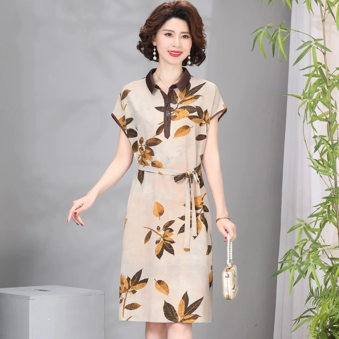 夏季新款气质中长连衣裙