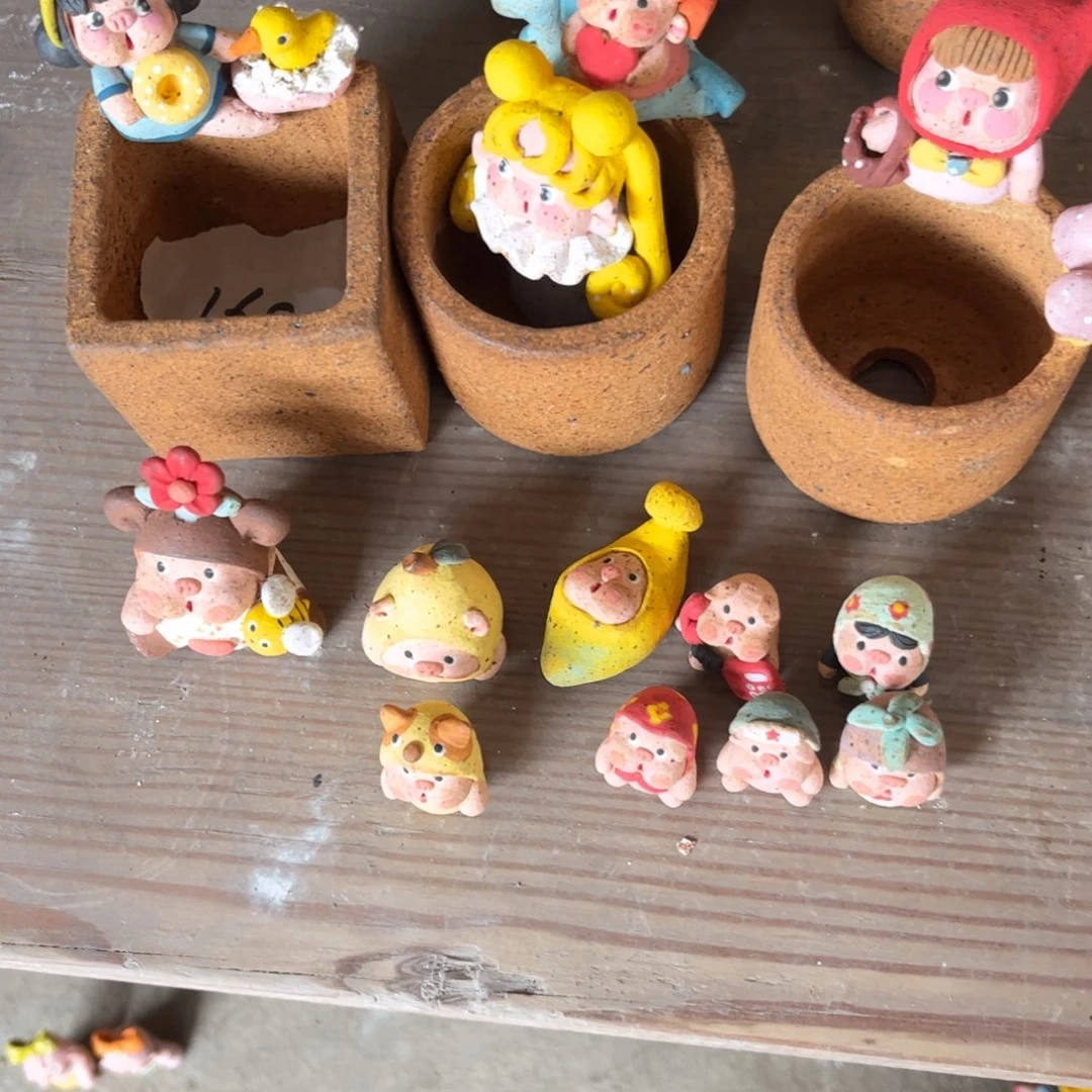 ****胖泥塑古镇炻陶花盆