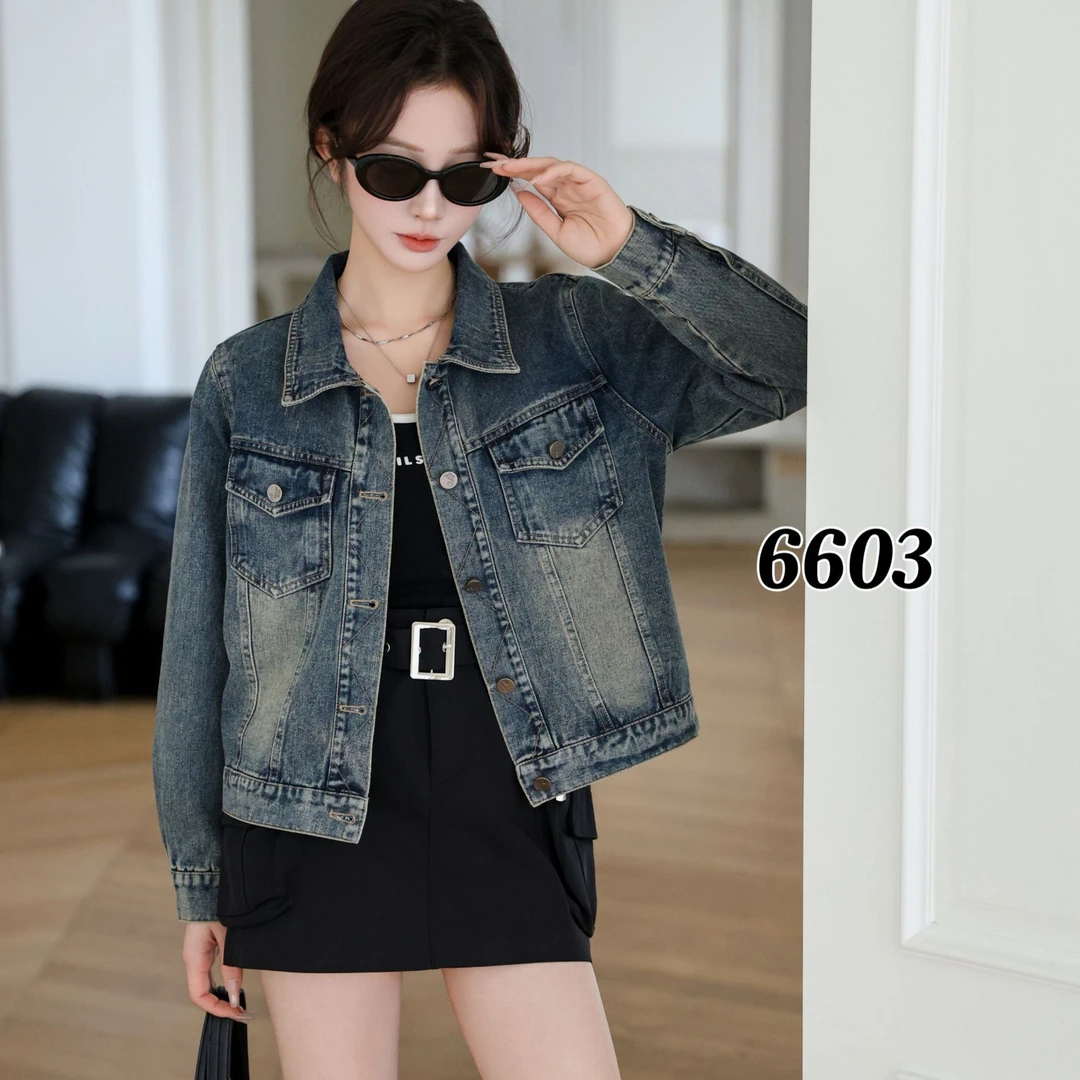 HHY6603（聚水潭）春季新款牛仔马甲时尚女装设计感休闲牛仔外套