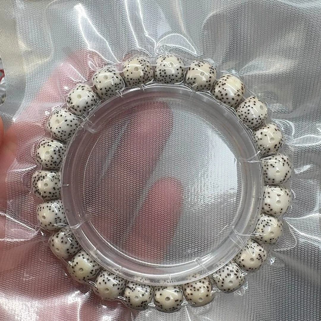 星月菩提吊坠10.9原白双留白单圈