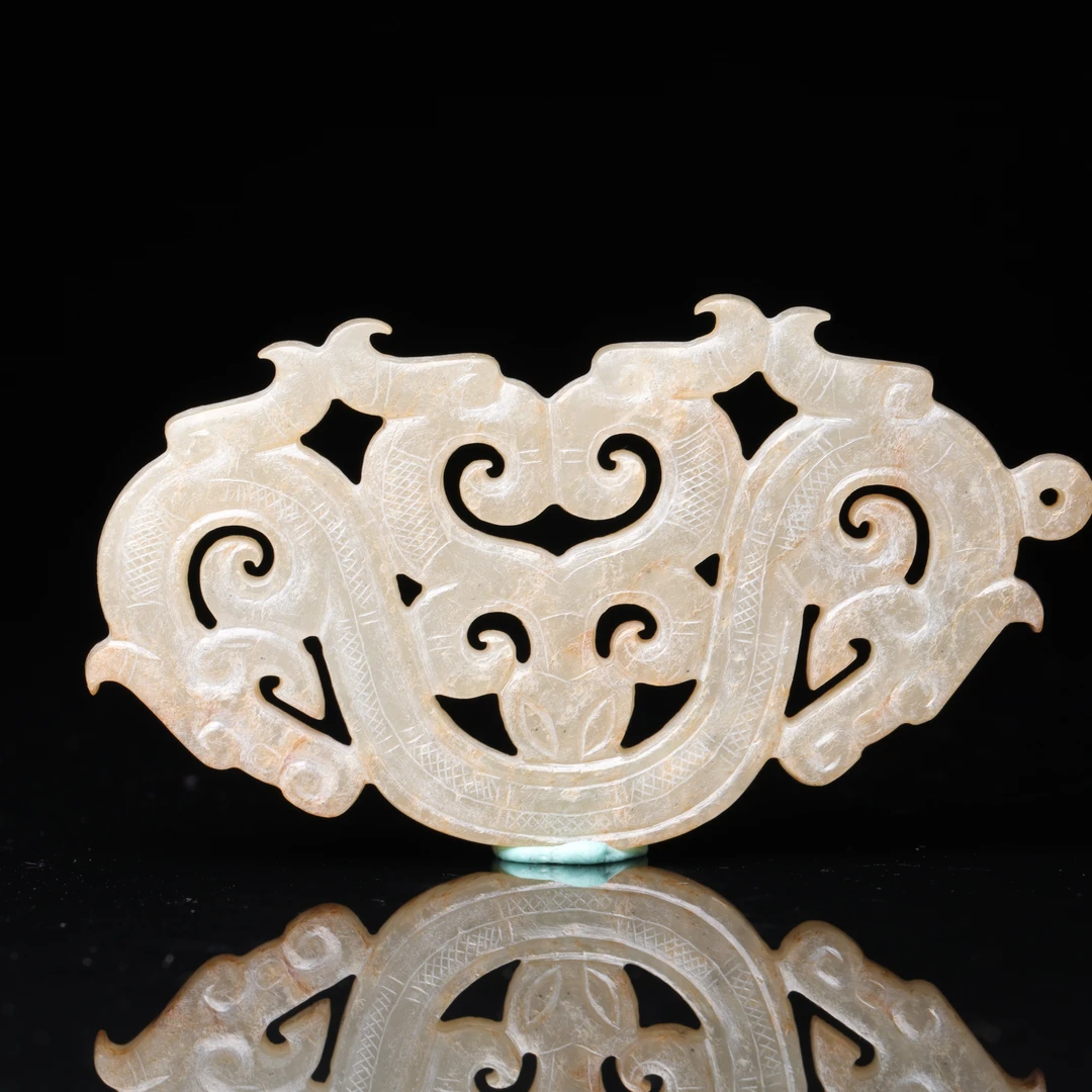 80明代和田玉龙纹佩-NJ