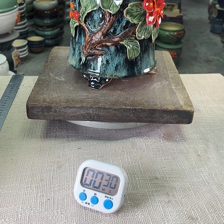 大***川泳坤堂石湾花盆陶瓷