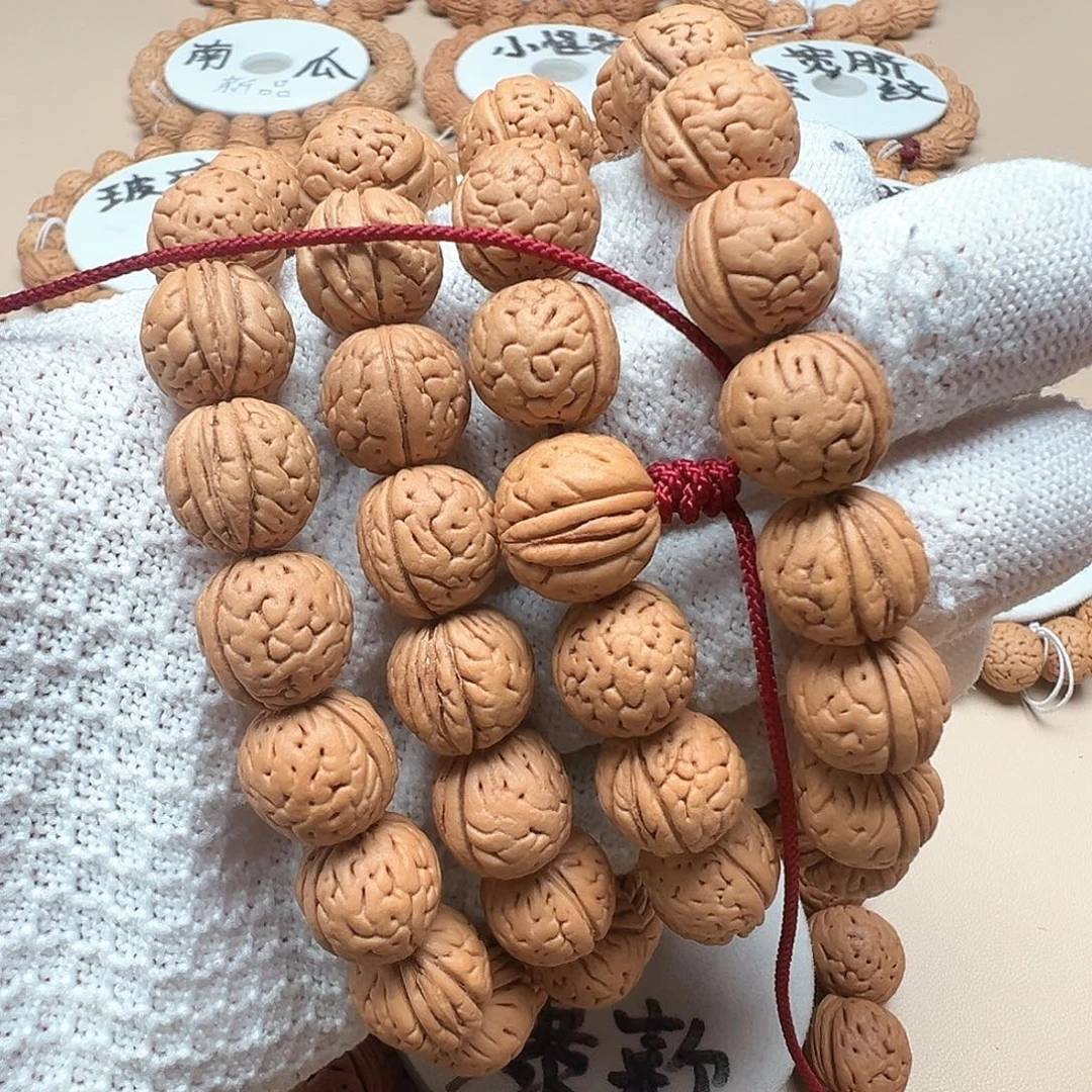 桃核手串1.4小脑纹脖挂71颗