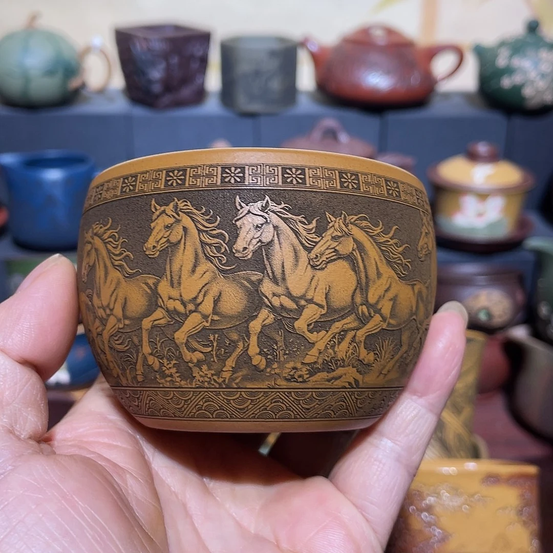 原矿紫砂手工主人杯