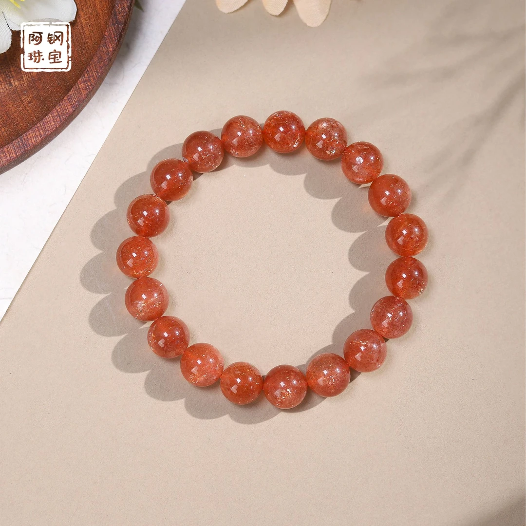 【高品】老矿金太阳手串天然日光石赤铁矿能量共生多样性发一-JT168