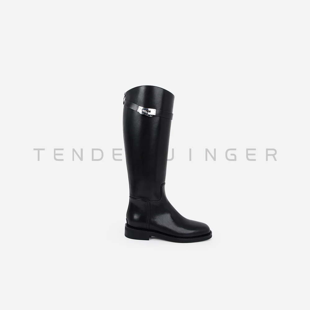 Tender Jinger｜线下专供 KD扣秋冬长筒骑士靴 M240820