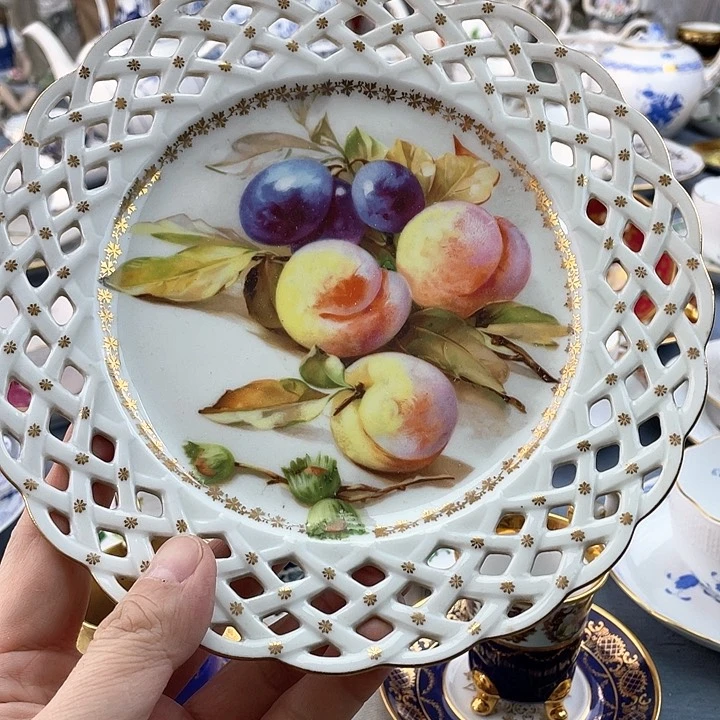 中古欧瓷咖啡杯小房子