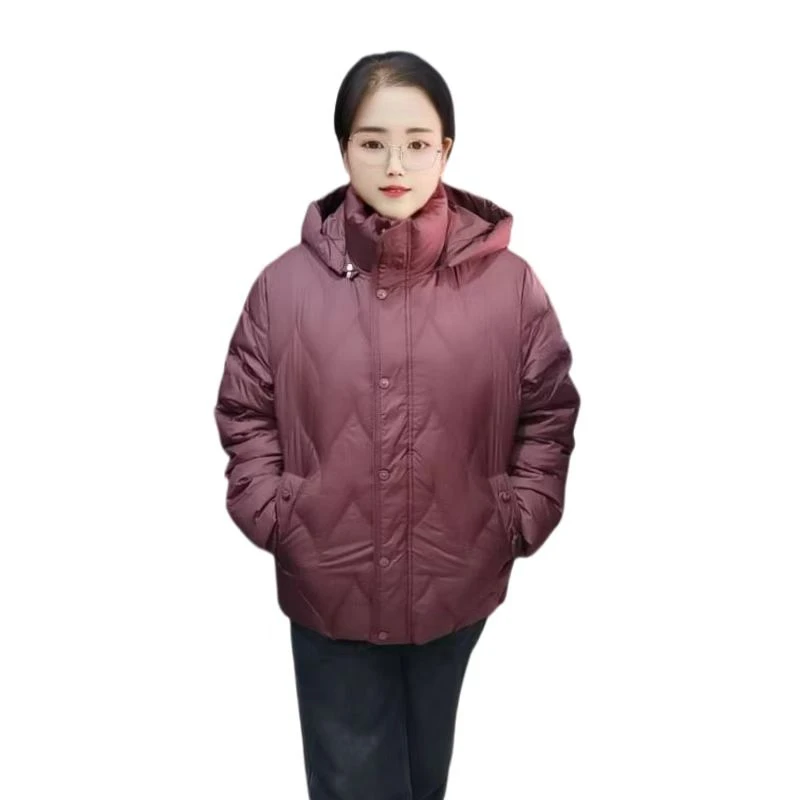 中老年女装妈妈中款棉衣冬季加厚带帽拉链服女外套170斤至240斤穿