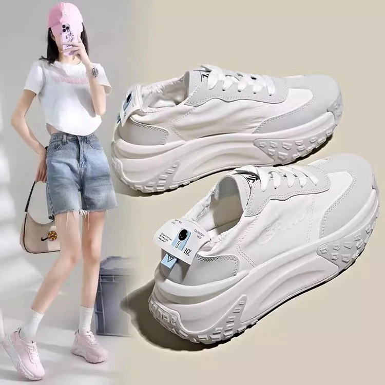 韩版厚底老爹鞋2025春夏季新款街拍学生跑步运动增高休闲透气女鞋