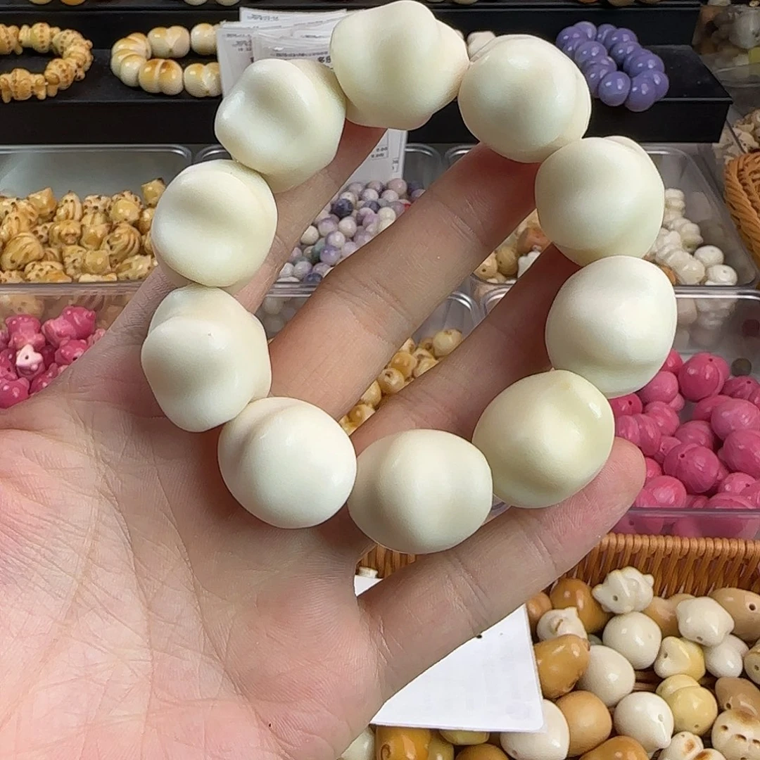 手串菩提根/象牙果微瑕疵白色胖星星一条