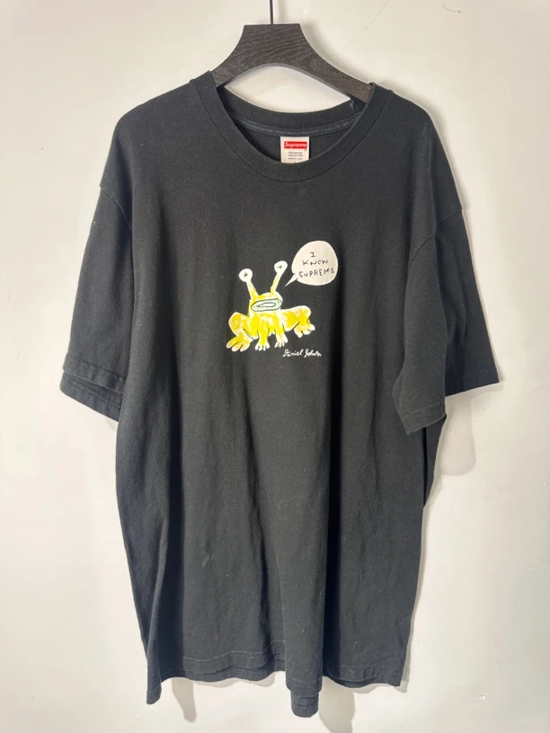 90新 Supreme 黑色外星蛙短袖 l码